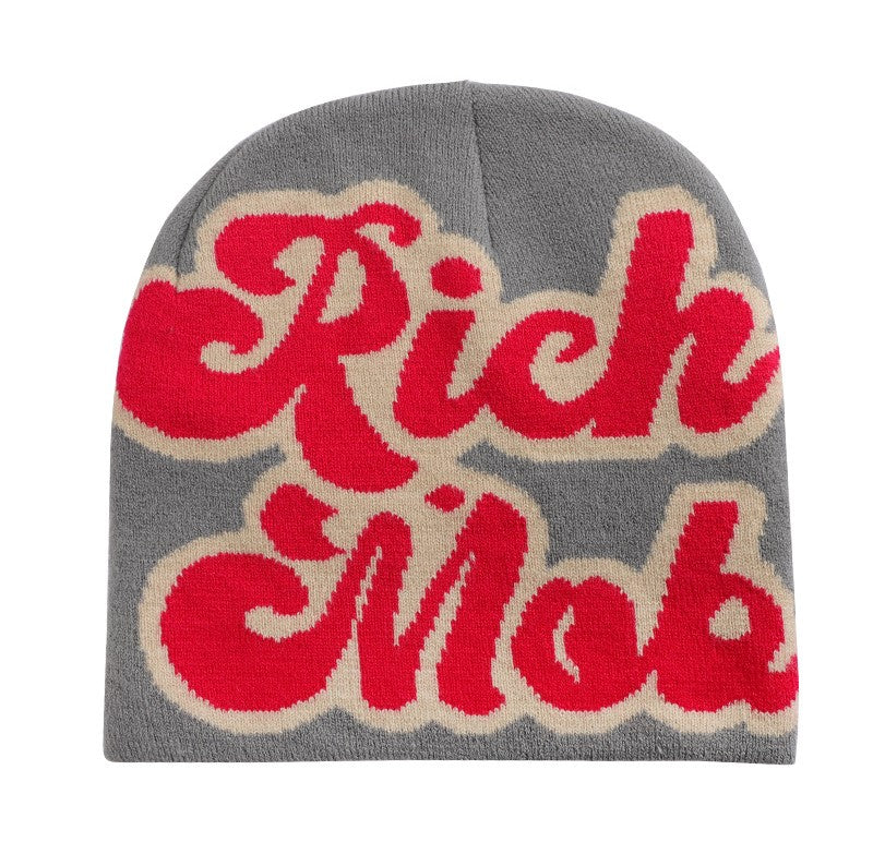 "Rich Mob" Y2K Beanie Hat Lightweight Fashion Hat