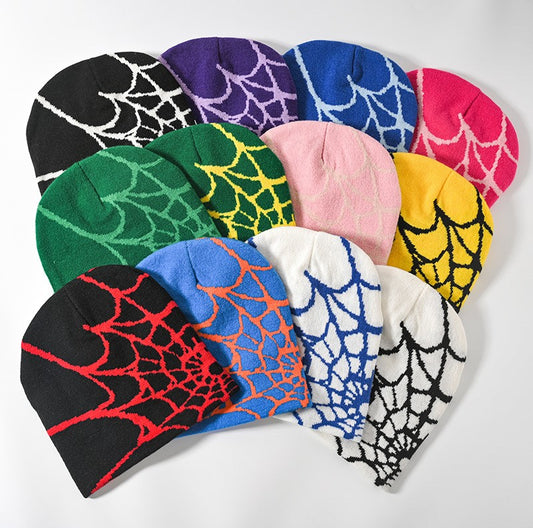 Spider Web Y2K Warm Beanie Hat Lightweight Fashion Hat