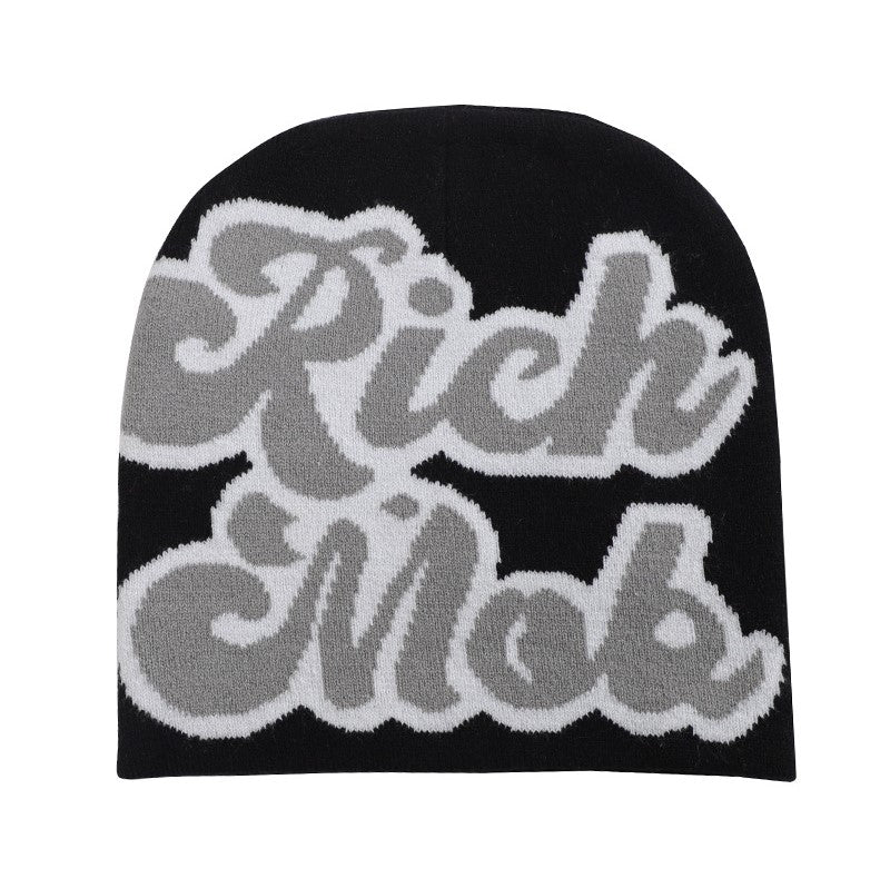 "Rich Mob" Y2K Beanie Hat Lightweight Fashion Hat