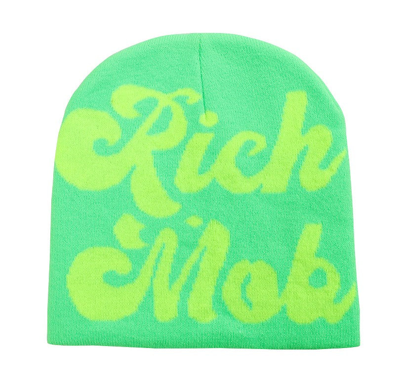 "Rich Mob" Y2K Beanie Hat Lightweight Fashion Hat