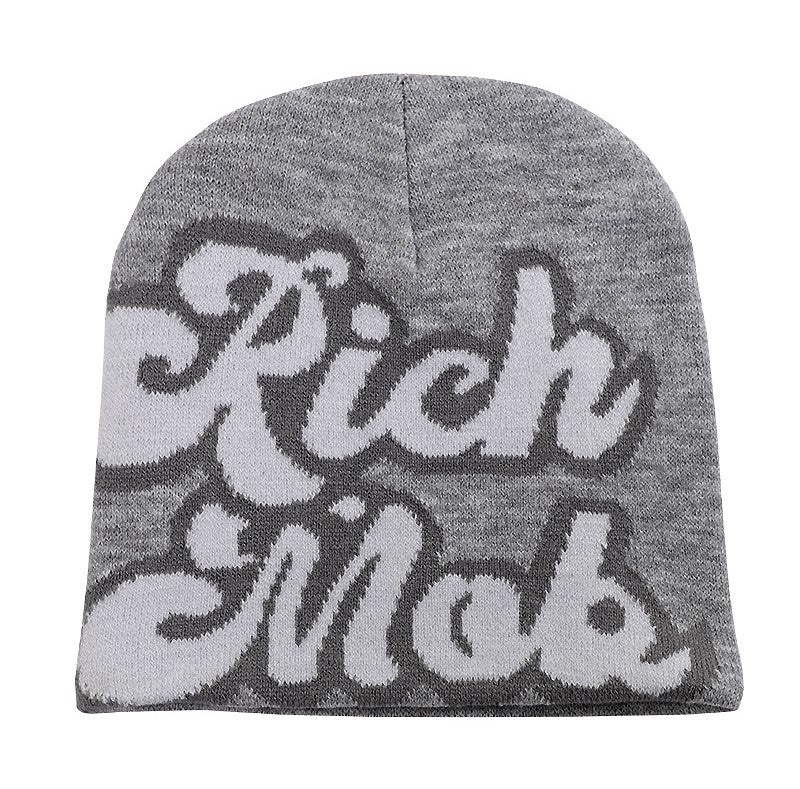 "Rich Mob" Y2K Beanie Hat Lightweight Fashion Hat