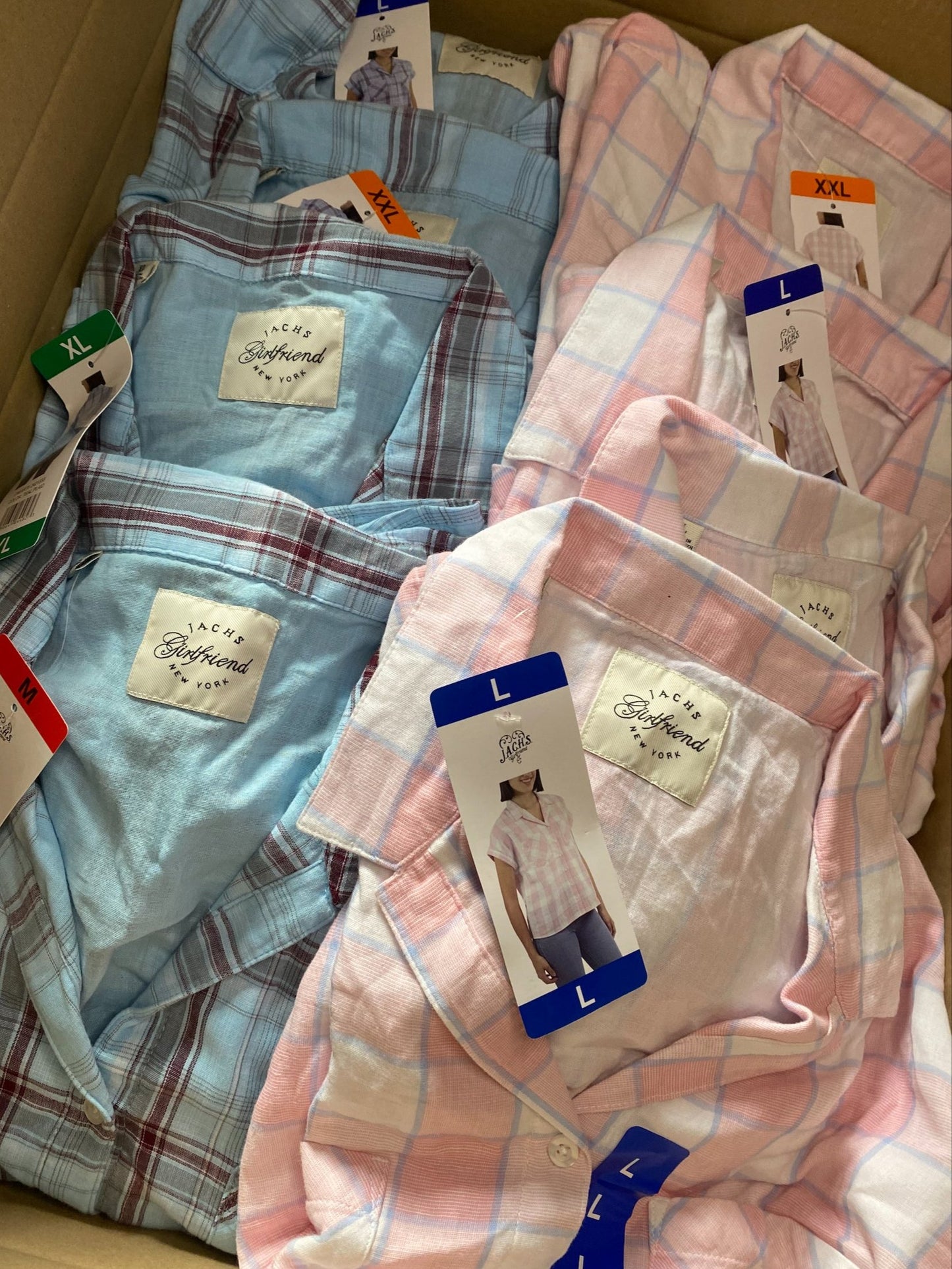 Branded Wholesale Reseller Box-  Jachs Blue & Pink Shirts