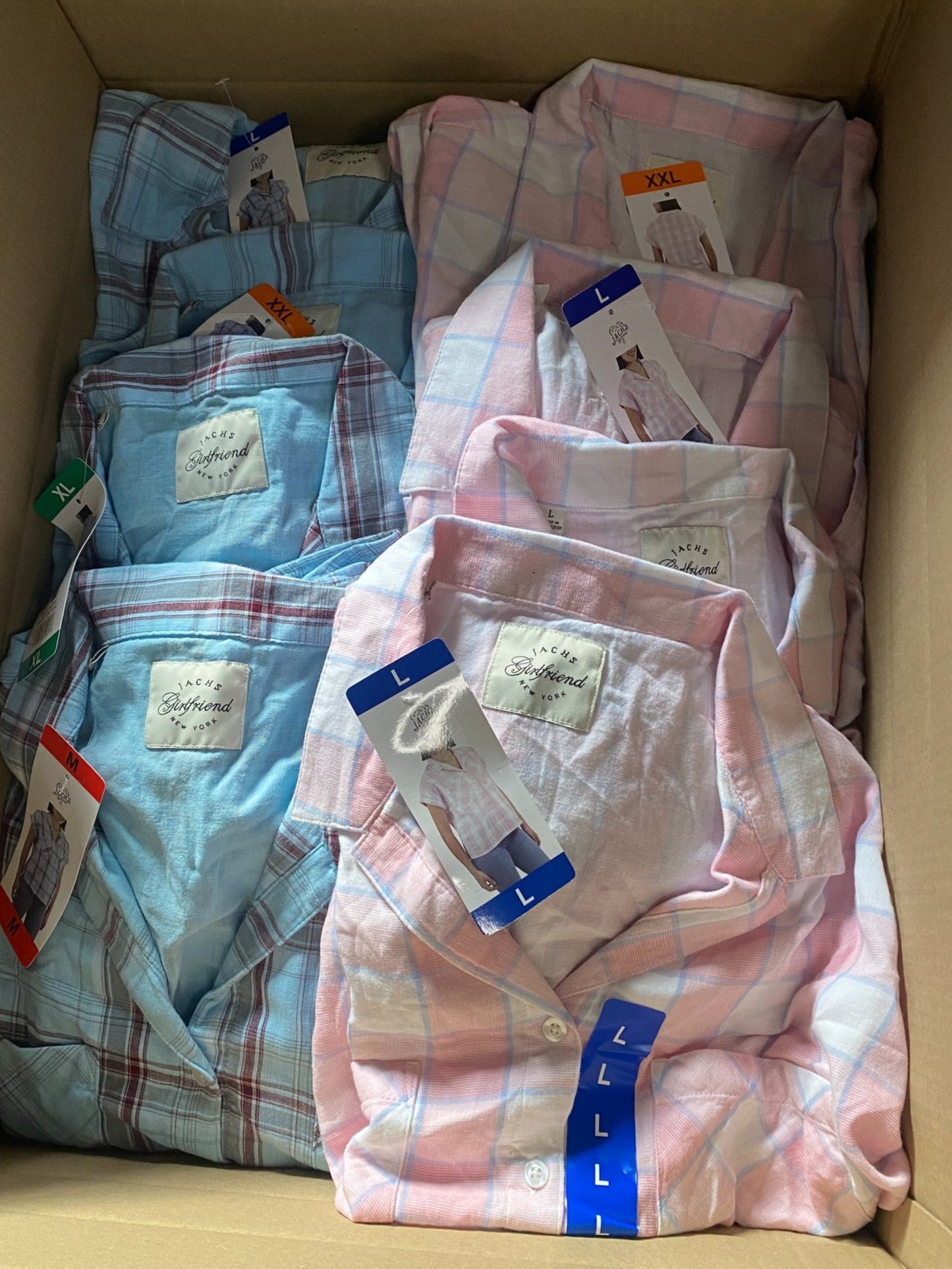 Branded Wholesale Reseller Box-  Jachs Blue & Pink Shirts